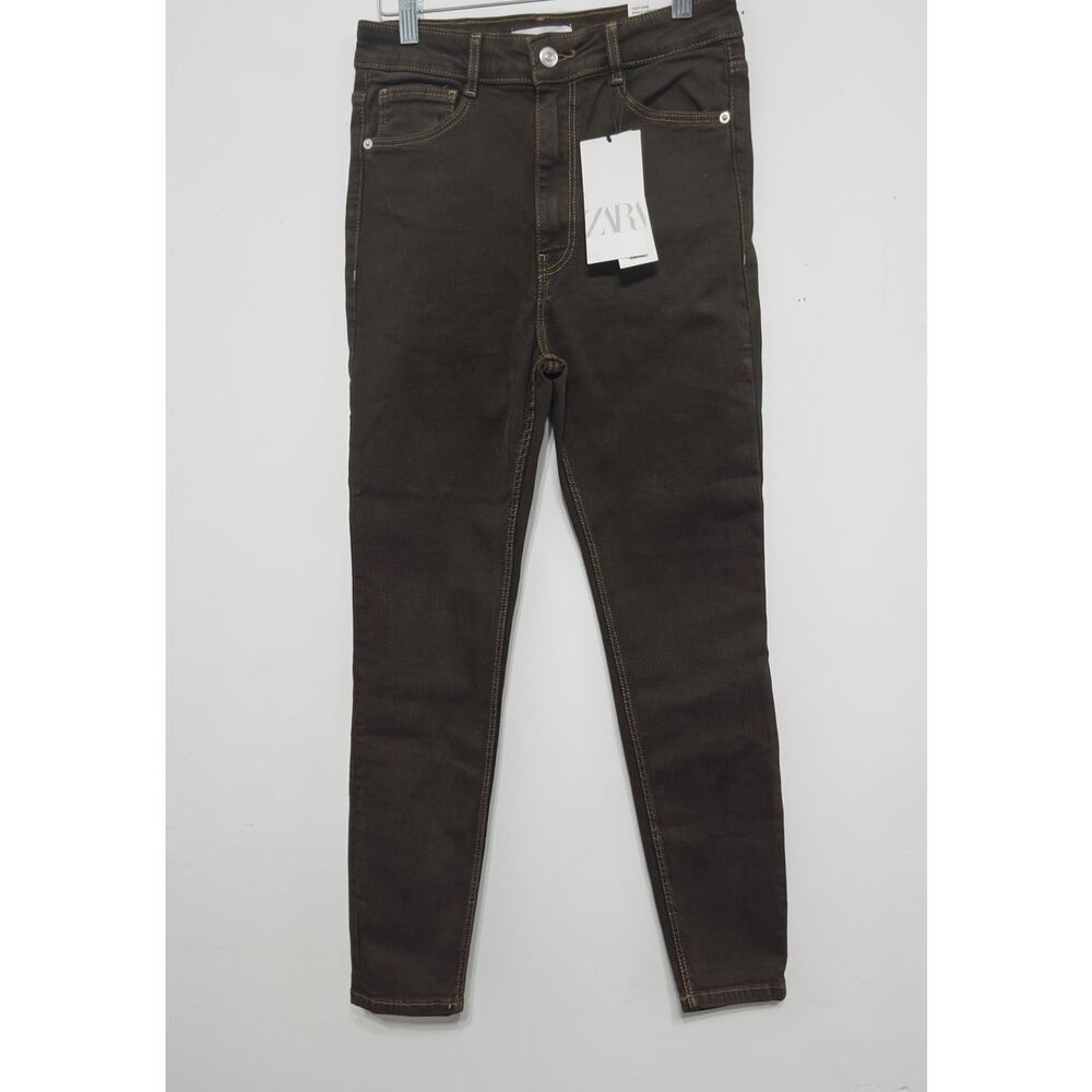 Zara Women's High Rise Ankle Length Sculpt Jeans sz 8 casual chic streetwear